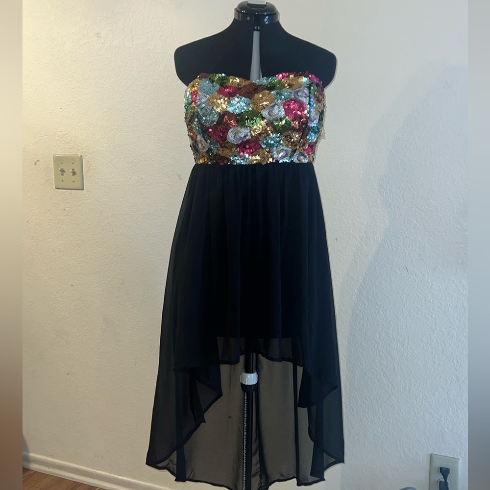 Better be Multi sequin Hi low dress